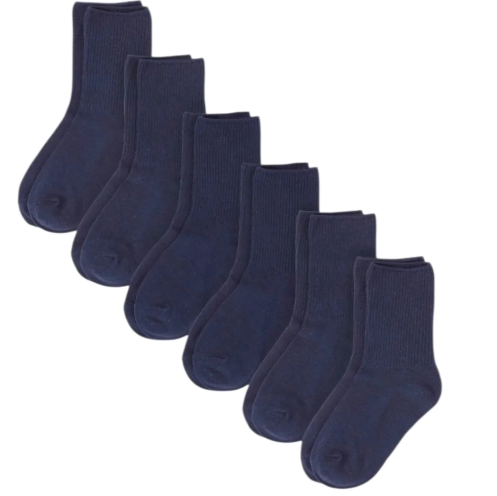 6pc Children's Place Navy Crew Socks, Size 3-6 *NWT*
